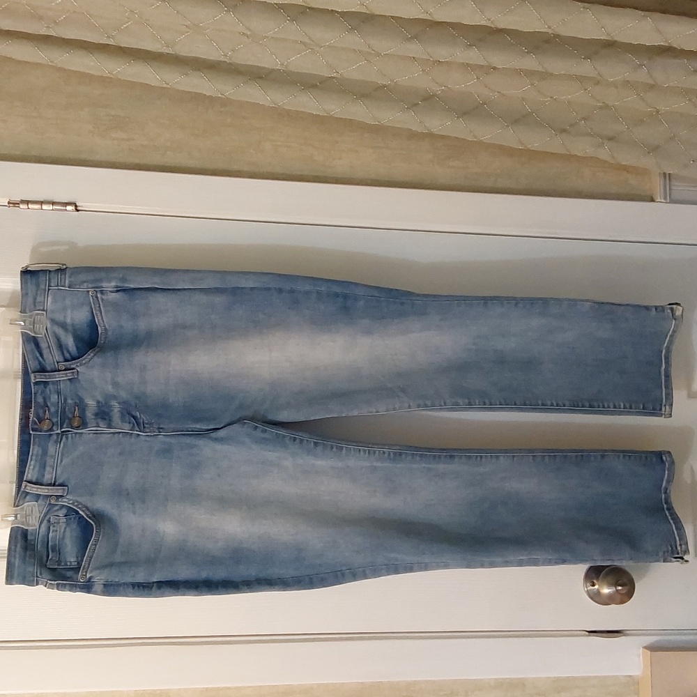 NYDJ Sheri Slim Women's Light Blue Straight Leg Jeans - Size 10